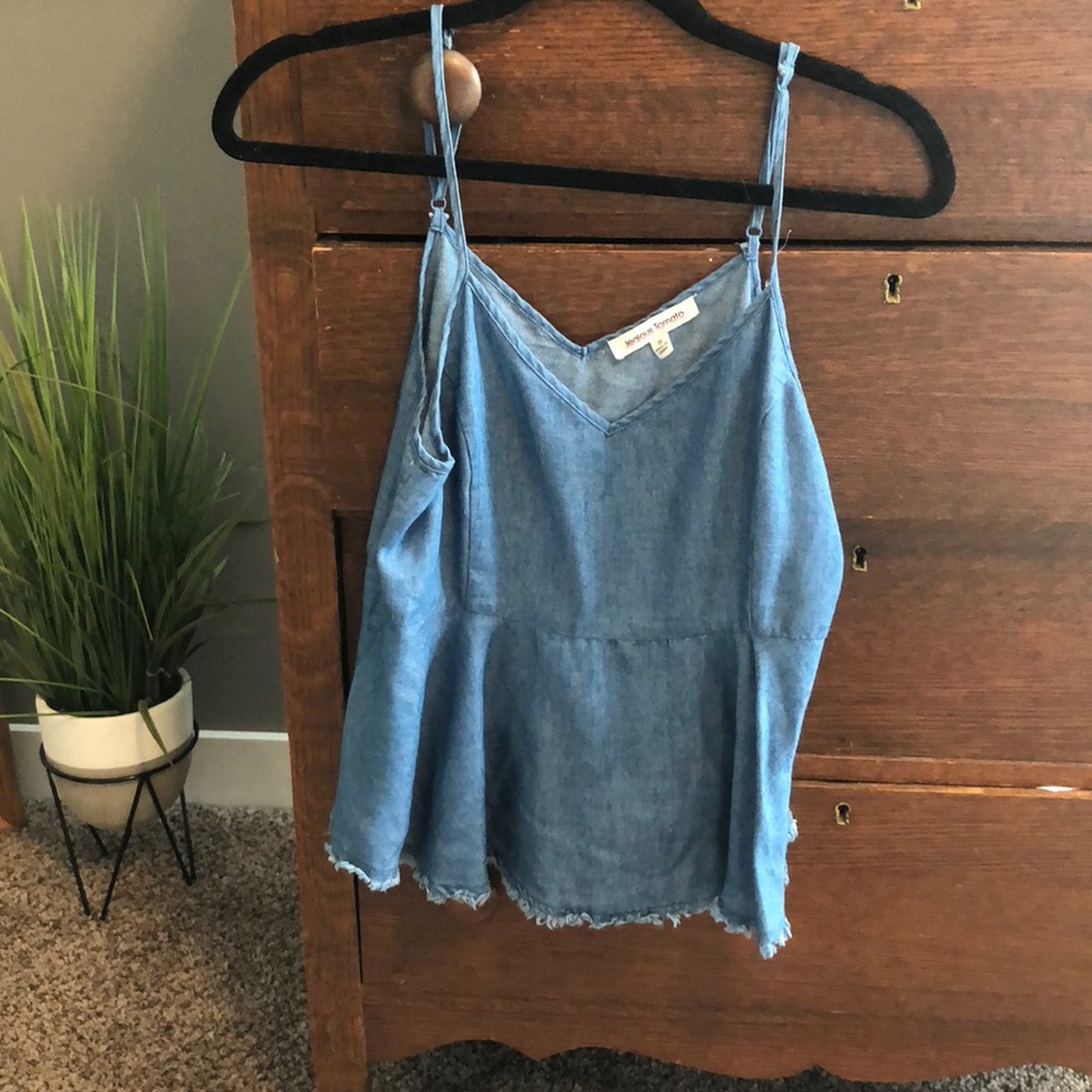 Blue jean tank top